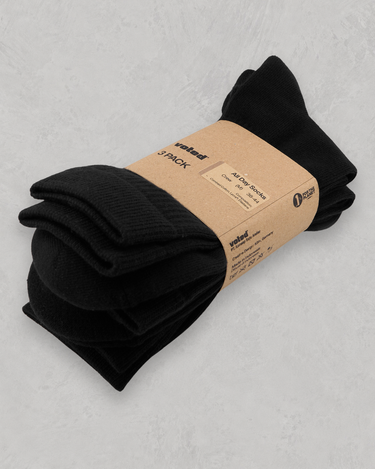 ESSENTIAL CREW FW25 3 PACK - MEDIUM BLACK