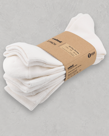 ESSENTIAL CREW FW25 3 PACK - MEDIUM WHITE